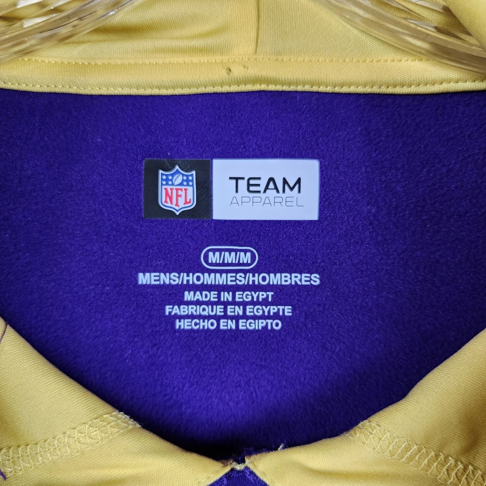NFL Team Apparel Minnesota Vikings Hoodie Mens Medium Purple Space Dye Pullover - Picture 5 of 7